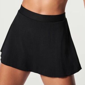 SPANX Black pique swim skirt.  Small